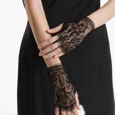 Кружевные перчатки-митенки