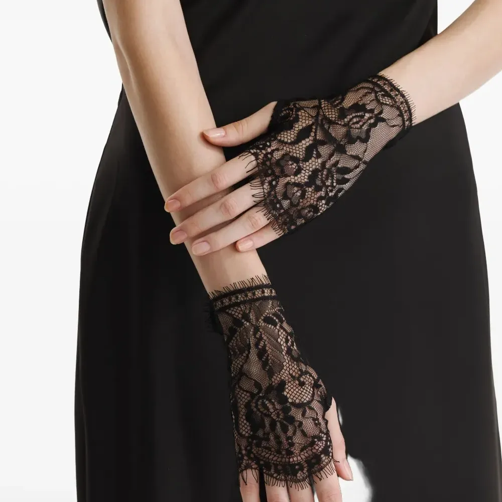 Кружевные перчатки-митенки