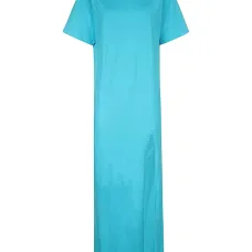 Платье макси с разрезом и логотипом