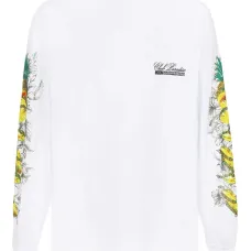 Футболка с длинными рукавами и принтом