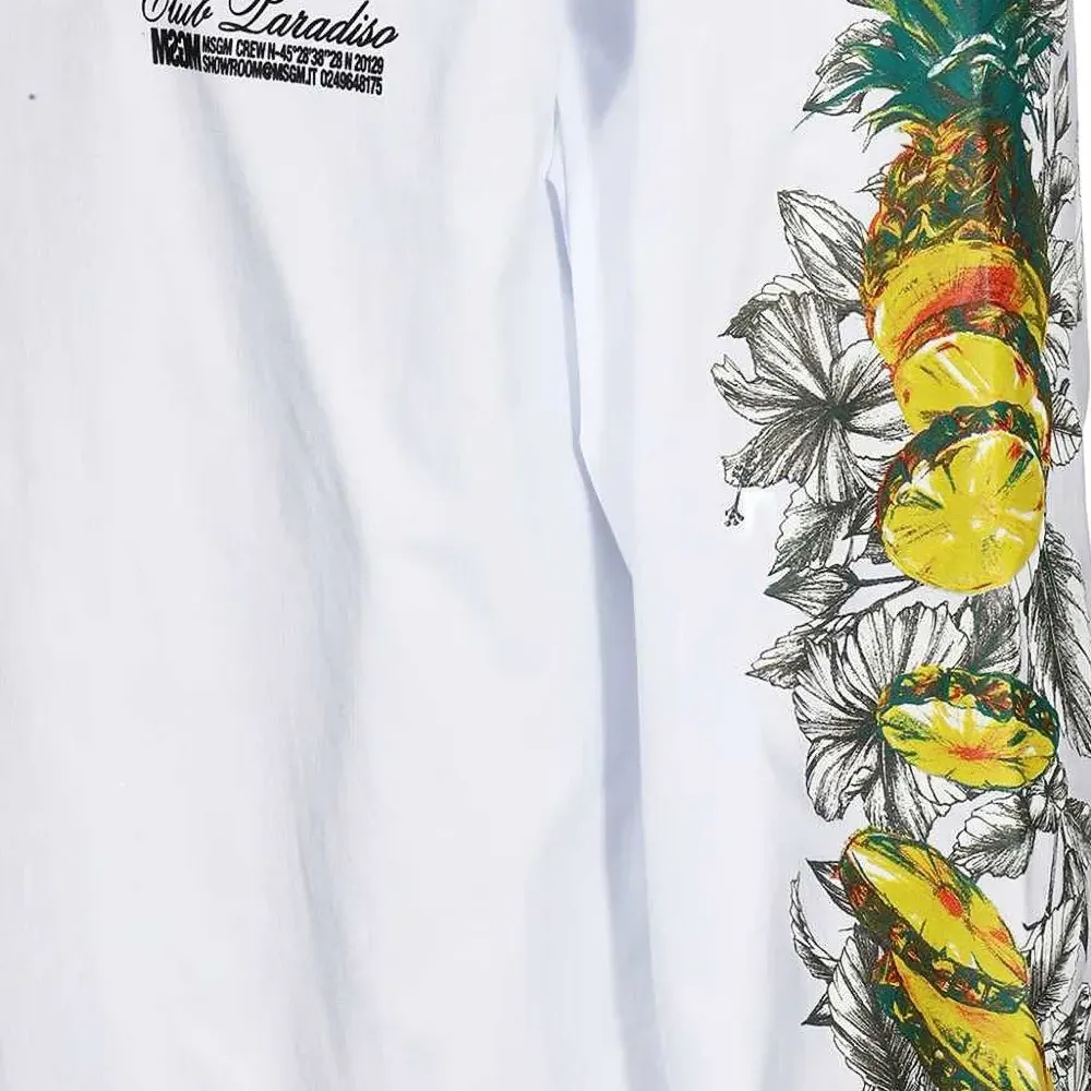 Футболка с длинными рукавами и принтом