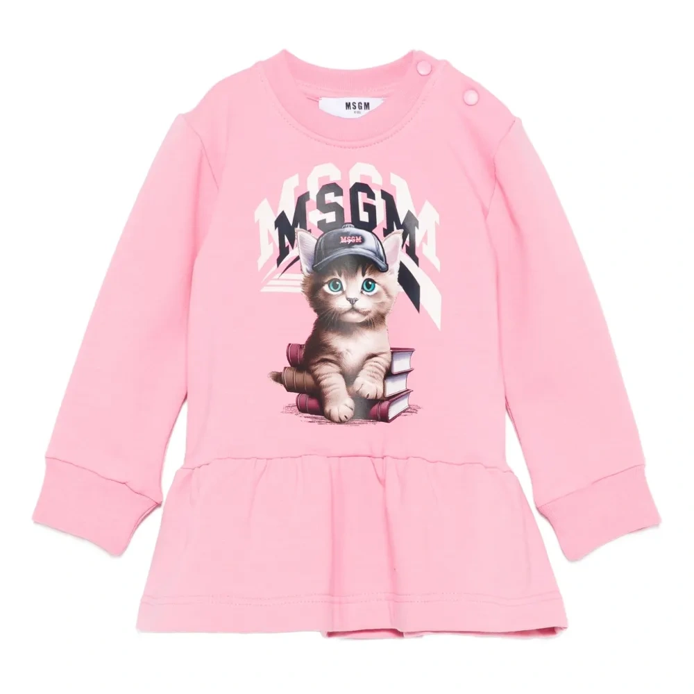 Платье с оборками и принтом