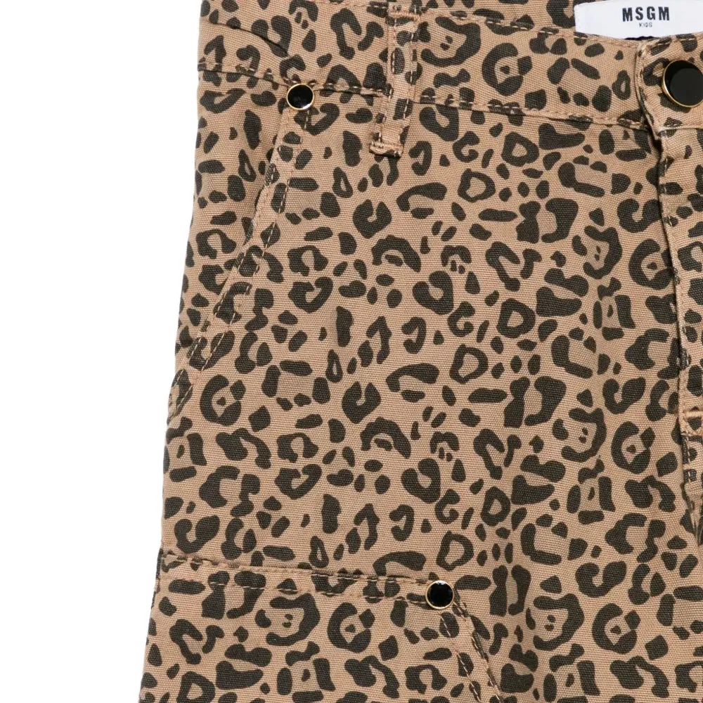 Брюки с леопардовым принтом