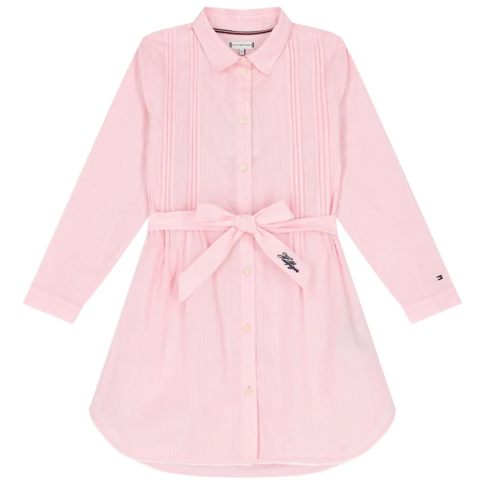 Платье-рубашка с вышитым логотипом