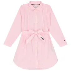 Платье-рубашка с вышитым логотипом