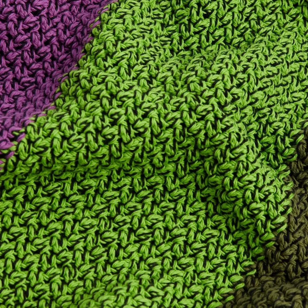 Полосатое платье в технике кроше