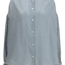 Полосатая рубашка с объемными рукавами Полосатая рубашка с объемными рукавами