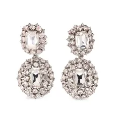 Серьги-подвески с кристаллами