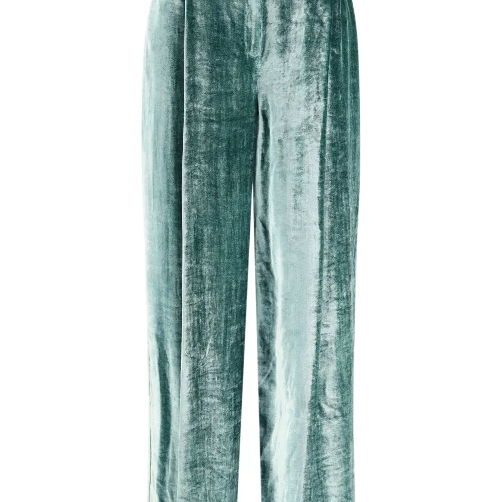 Бархатные брюки со складками