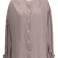 Полосатая рубашка с объемными рукавами Полосатая рубашка с объемными рукавами