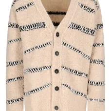 Кардиган в полоску из букле