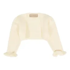 Кардиган из шерсти мериноса с оборками