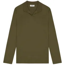 Футболка с воротником поло и длинными рукавами