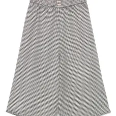 Брюки в ломаную клетку с эластичным поясом