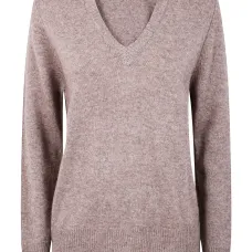 Шерстяной топ с V-образным вырезом