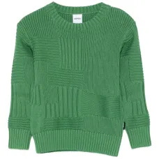 Свитер со вставками в рубчик