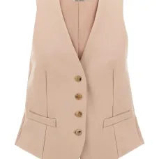 Жилет на пуговицах с кулиской