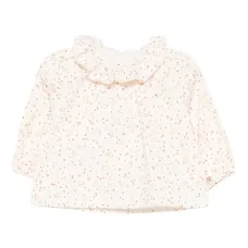 Блузка с оборками и цветочным принтом