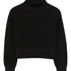 Свитер в рубчик с высоким воротником