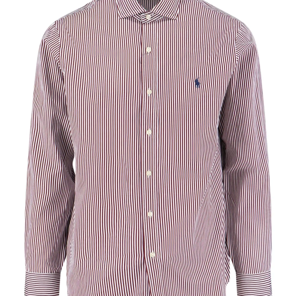 Рубашка в полоску с логотипом