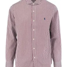 Рубашка в полоску с логотипом