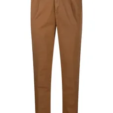 Брюки прямого кроя со складками