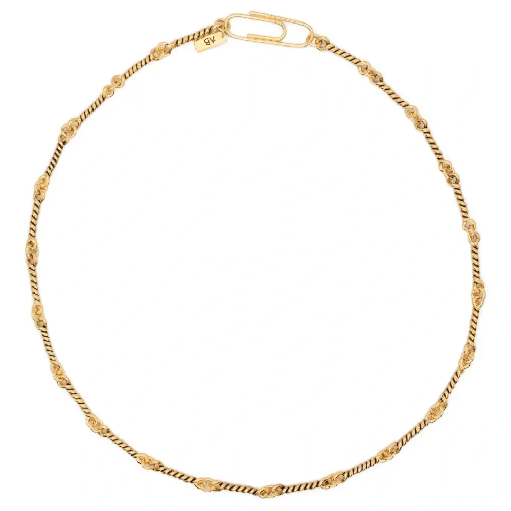 Ожерелье с сердцем на закрученной цепочке