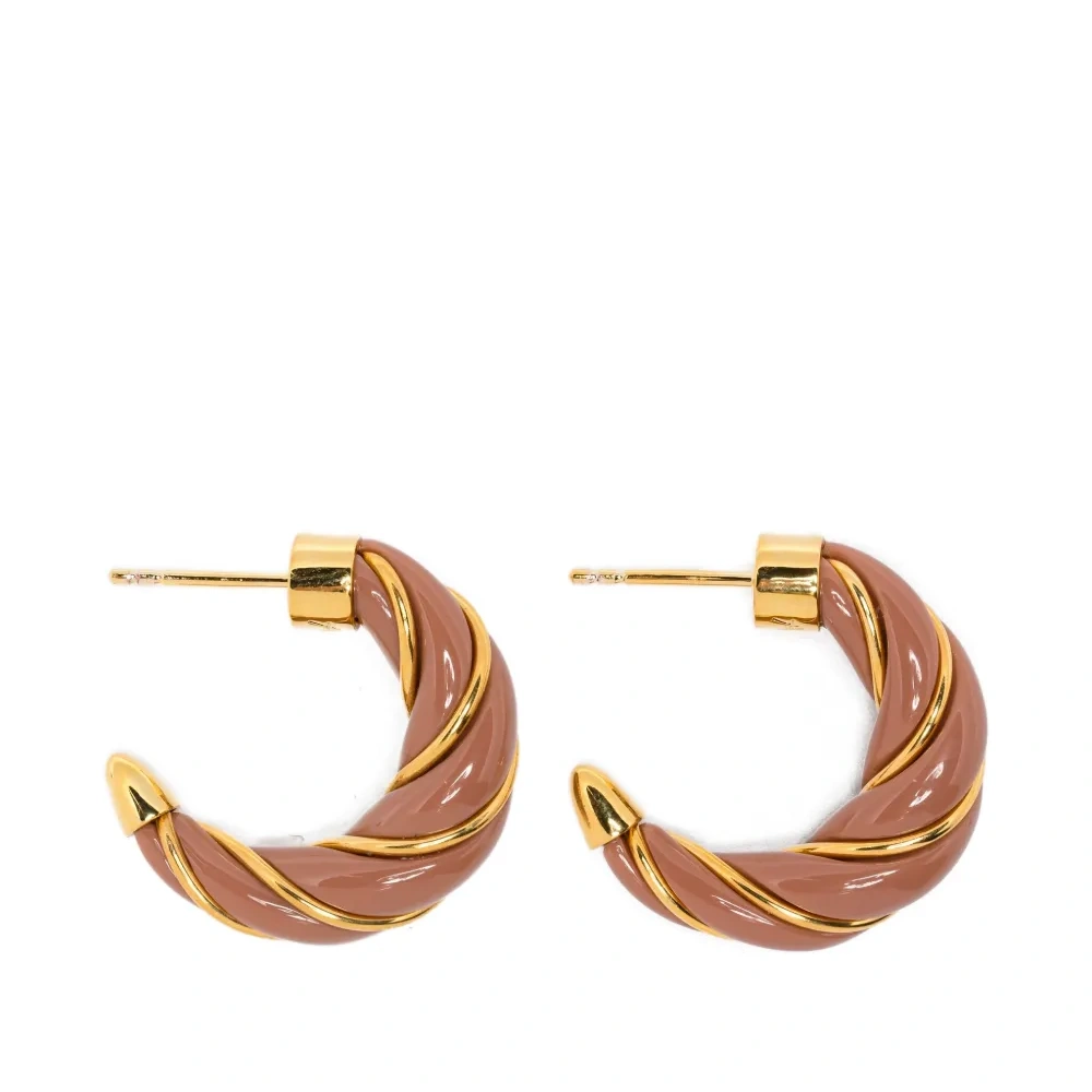 Серьги-кольца Diana с перекрученным дизайном из золота