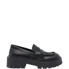 Черные лоферы на платформе