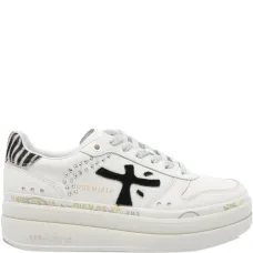 Кроссовки на платформе с зебровым принтом