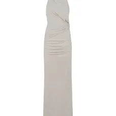 Платье с вырезом халтер и сборками Платье с вырезом халтер и сборками