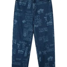 Джинсы с принтом граффити Джинсы с принтом граффити