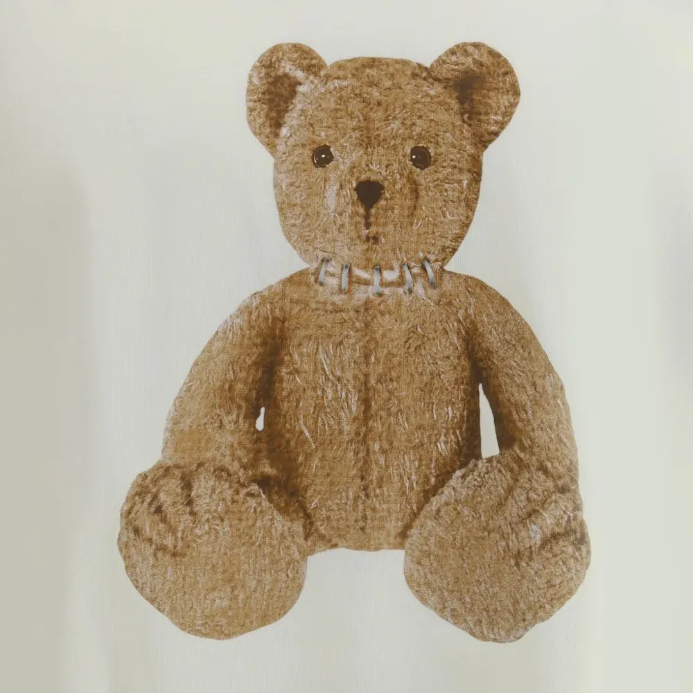 Футболка из хлопка с принтом медвежонка