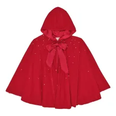 Кейп с пайетками и капюшоном