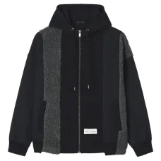 Худи на молнии с флисовой вставкой