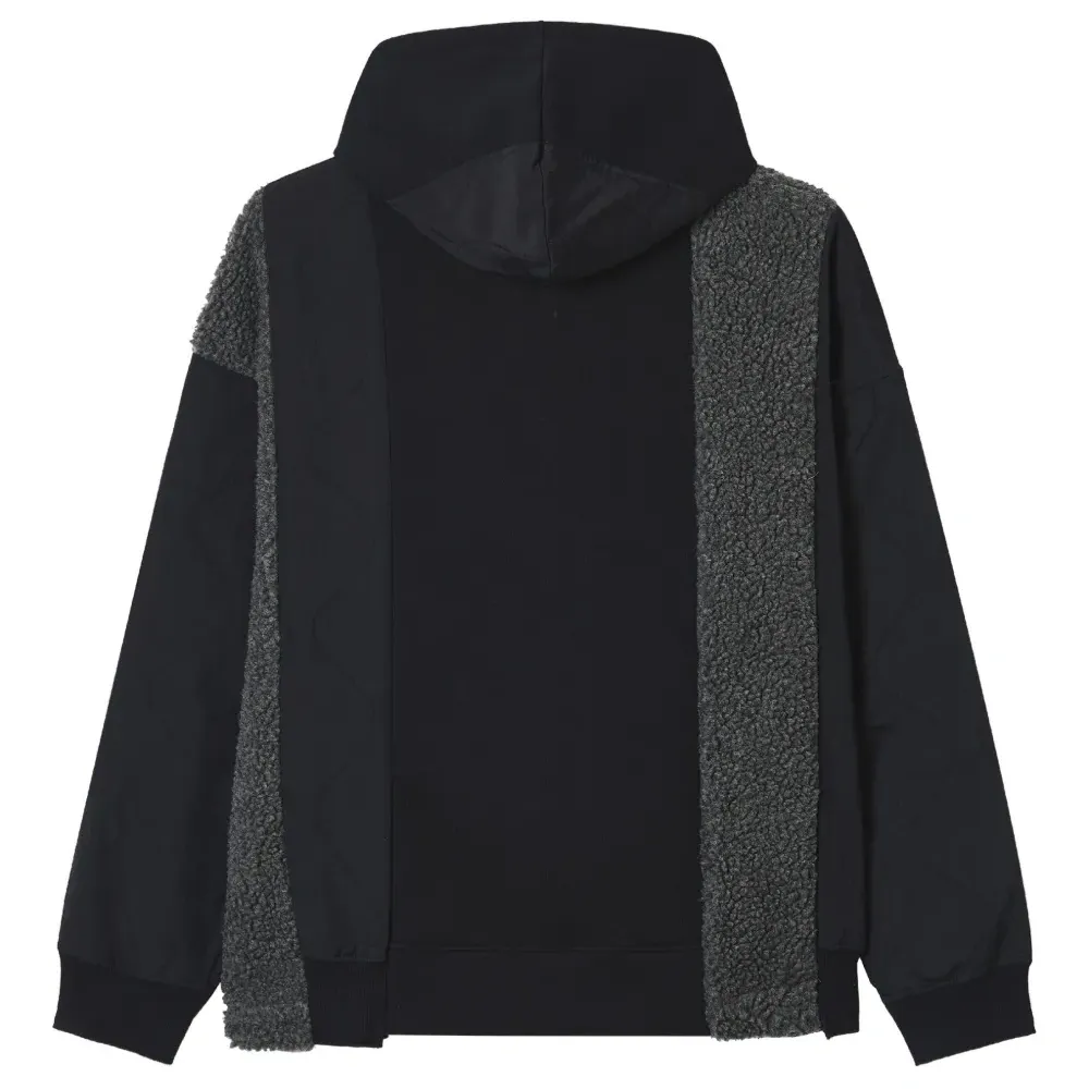 Худи на молнии с флисовой вставкой