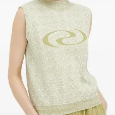 Вязанный топ с логотипом