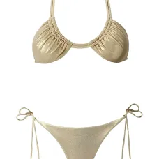 Бикини с вырезом халтер и завязками