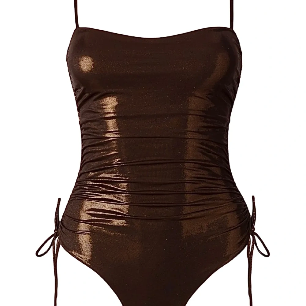 Купальник с кулиской и блестками