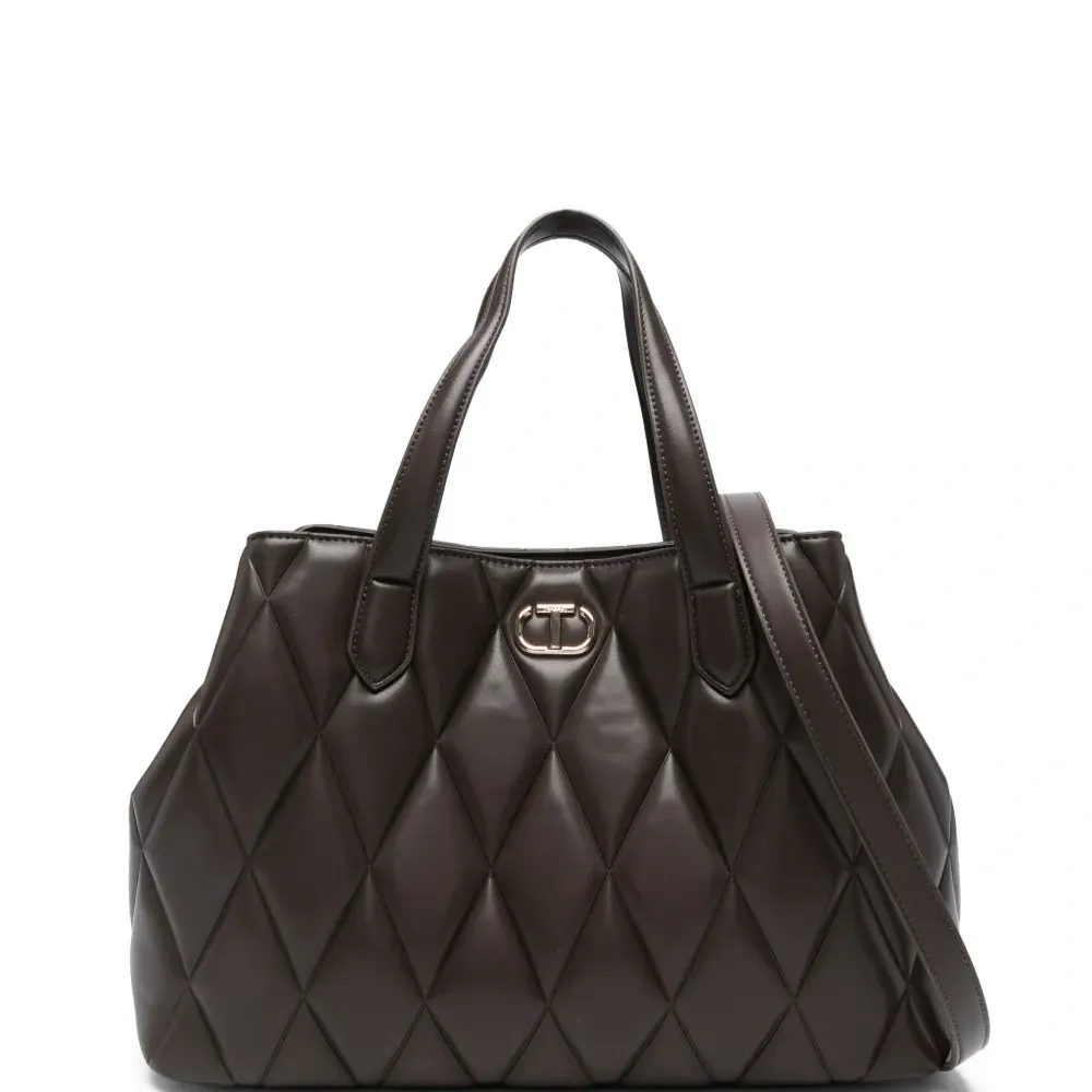 Стеганая сумка-тоут с логотипом