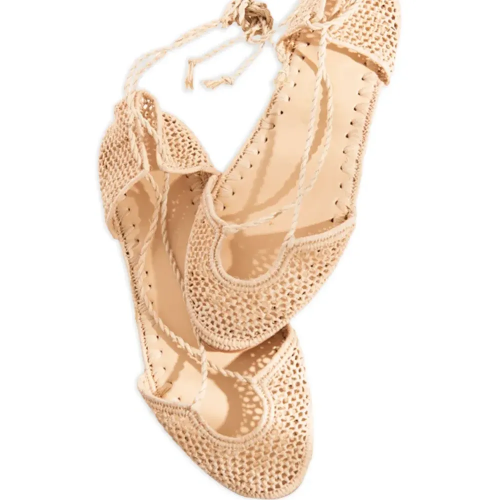 Балетки в технике кроше