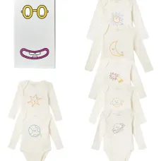 Боди с вышивкой в виде солнца