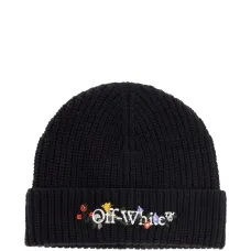 Вязаная шапка с цветочной вышивкой Вязаная шапка с цветочной вышивкой