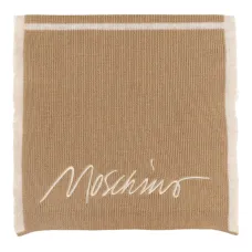 Шарф с вышитым логотипом и контрастными вставками