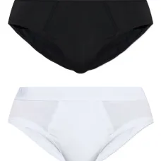Комплект из двух трусов-брифов с логотипом