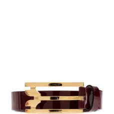 Ремень из лакированной кожи с пряжкой