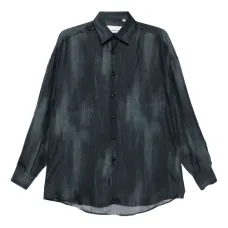 Рубашка с длинными рукавами и абстрактным принтом