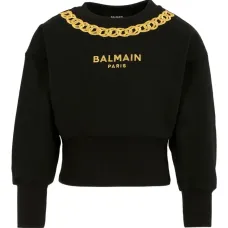 Укороченный свитер с цепочкой