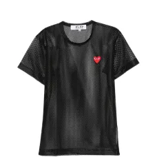 Футболка из сетки с нашивкой-логотипом