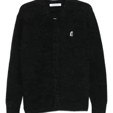 Кардиган в рубчик с V-образным вырезом